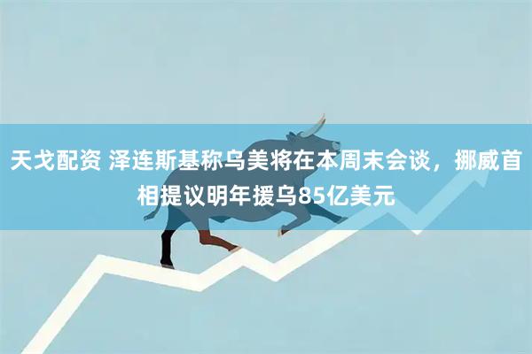 天戈配资 泽连斯基称乌美将在本周末会谈，挪威首相提议明年援乌85亿美元
