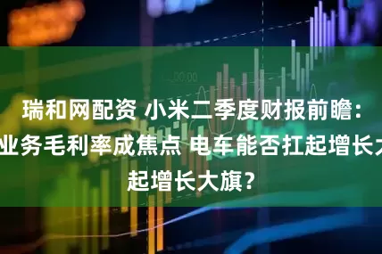 瑞和网配资 小米二季度财报前瞻：手机业务毛利率成焦点 电车能否扛起增长大旗？