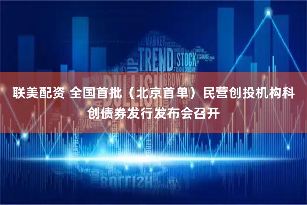 联美配资 全国首批（北京首单）民营创投机构科创债券发行发布会召开